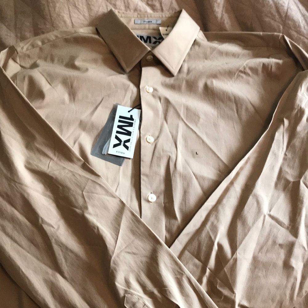 Men’s Tan Express Dress Shirt